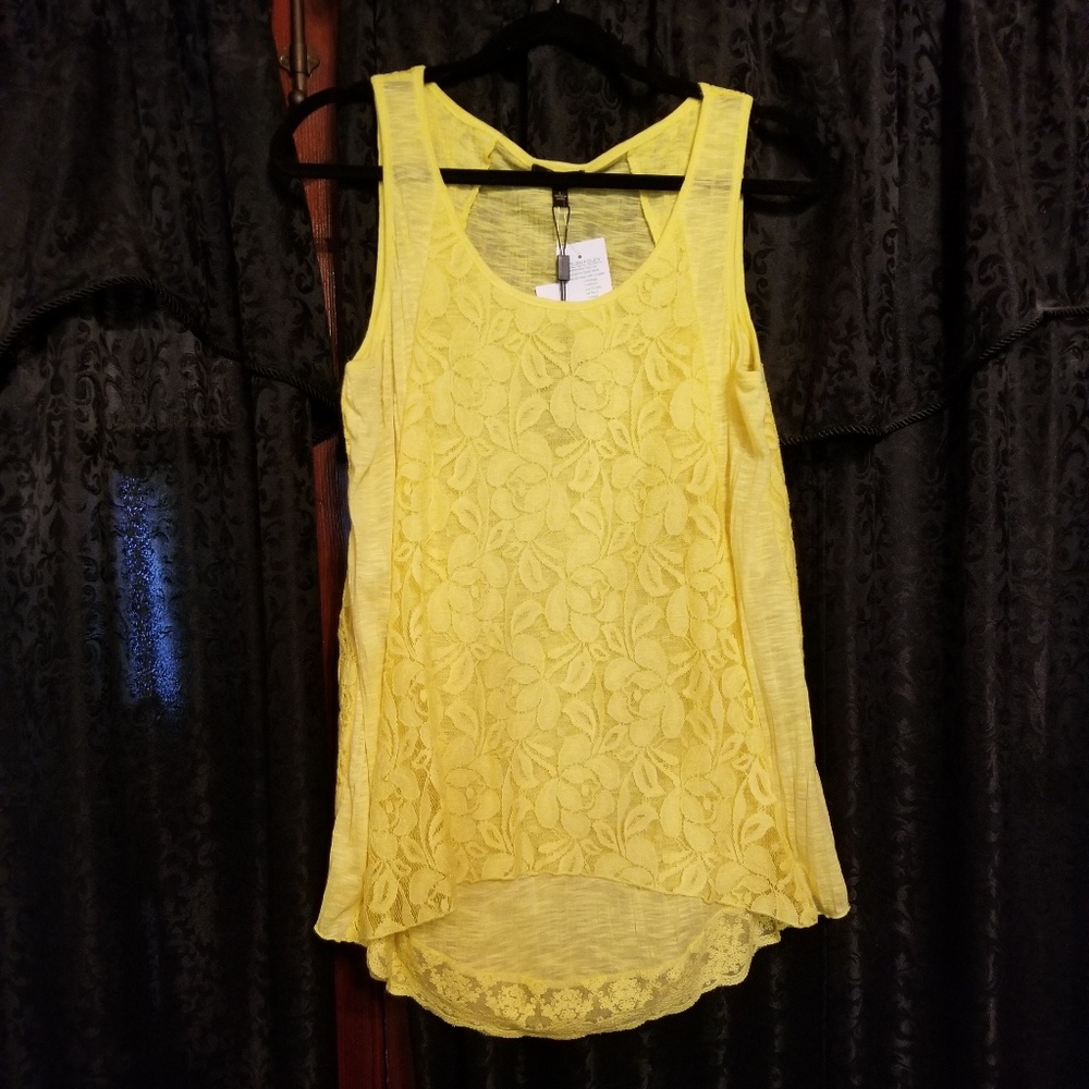 Yellow Lace Tank / Tunic